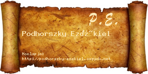 Podhorszky Ezékiel névjegykártya